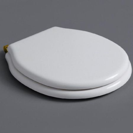 SIMAS Londra Сиденье для напольного унитаза, белый петли золото, артикул LO003 bi/oro
