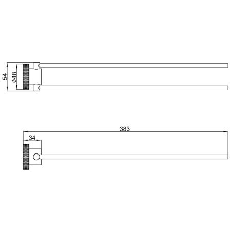 Полотенцедержатель Lemark BELUGA настенный, сталь, брашированный никель (LMA-8013S2-BN), артикул LMA-8013S2-BN