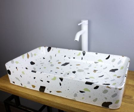 Смеситель для раковины Bronze de Luxe SCANDI 1452W, белый, артикул 1452W