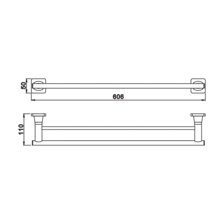 Полотенцедержатель Rose RG1527H, черный, артикул RG1527H
