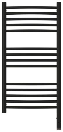 Полотенцесушитель, Сунержа, Богема 3.0, электрический, ширина, мм-432, глубина, мм-88, высота, мм-800, подключение-справа, электрокомплект-ТЭН, мощность, Вт-300, материал-нержавеющая сталь, цвет-черный матовый