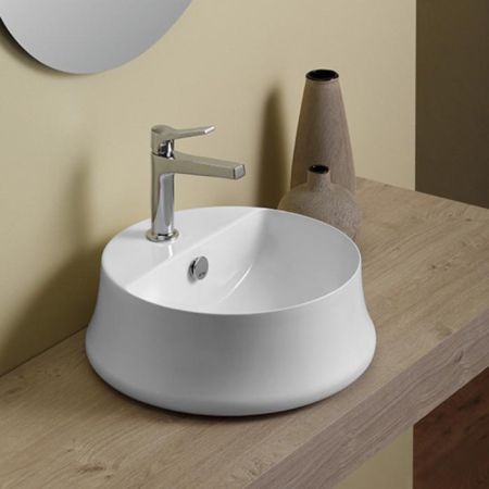 SIMAS Sharp раковина накладная, диаметр 42см, с 1 отв. под смеситель, артикул SH03bi*1