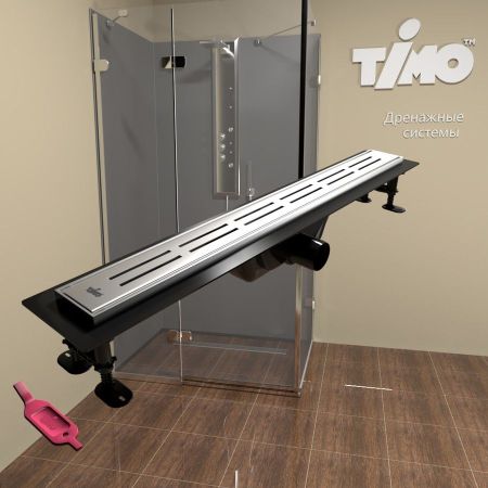 Душевой лоток TIMO Super Plast SP10900-DG10900, сатин, артикул SP10900-DG10900