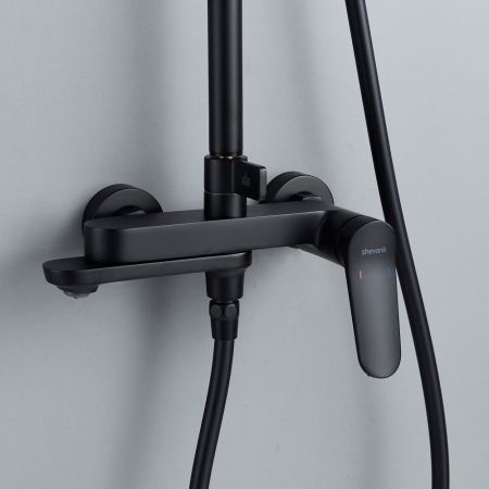 Душевая система Shevanik S4336H, черный