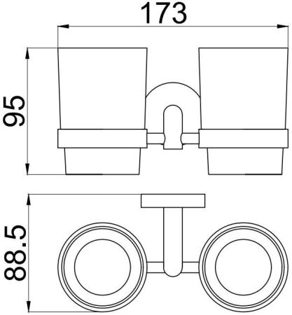 Стакан Allen Brau Priority 6.31003-31 белый/черный матовый, артикул 6.31003-31