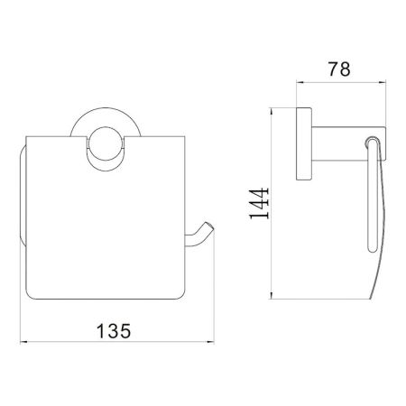 Держатель для туалетной бумаги Savol S-005651H, черный, артикул S-005651H