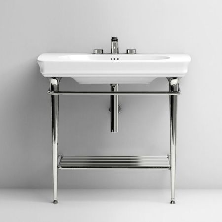 Artceram CIVITAS Структура металлическая Tonda для раковины 90см, полка сетка, цвет хром, артикул CIA008 71cr