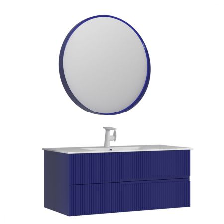 Тумба с раковиной ORKA Moonlight 120 подвесная, синий матовый, артикул 5001504