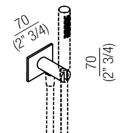 Agape Memory Держатель для ручного душа, с подключение воды, цвет: хром, артикул ARUB1074S