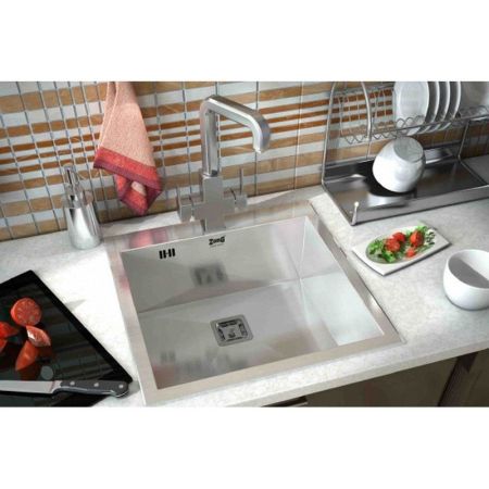 Кухонная мойка ZorG X X-5151GX Матовый хром, артикул X-5151GX