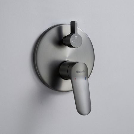 Душевая система встраиваемая Shevanik S4335T, оружейная сталь