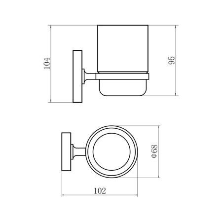 Стакан для ванной комнаты FASHUN A1906, хром