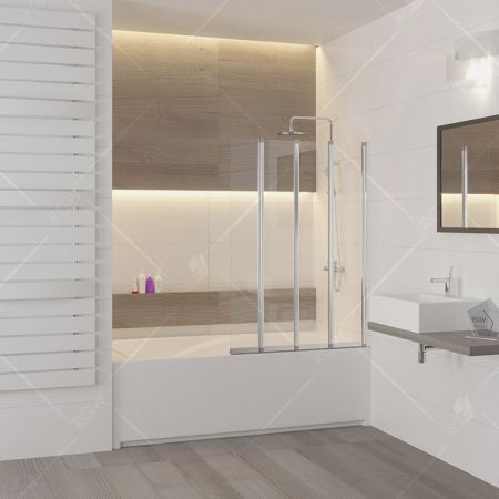 Шторка на ванну RGW Screens SC-21 120x150 профиль Хром стекло прозрачное, артикул 03112112-11