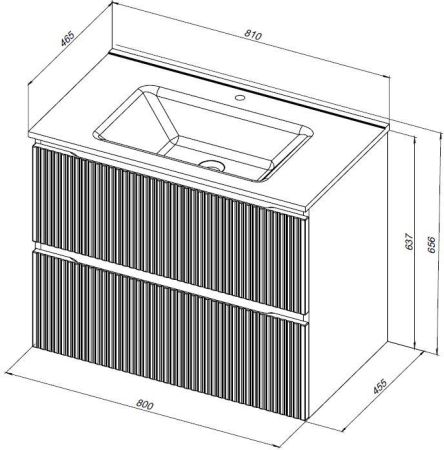 Тумба под раковину Aquanet Джейн (Flat) 80 маренго, артикул 00335429