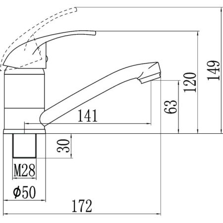Смеситель для кухни Fmark FM4503, хром, артикул FM4503