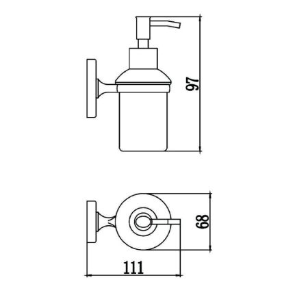 Дозатор жидкого мыла Savol S-007031, хром, артикул S-007031