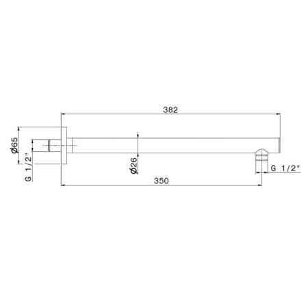 Круглая настенная насадка для душа OLE, матовый черный, артикул 27670KM.01.093