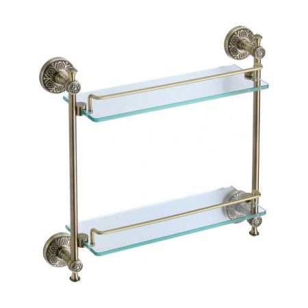 Полка стеклянная S-005822C Savol, бронза, артикул S-005822C