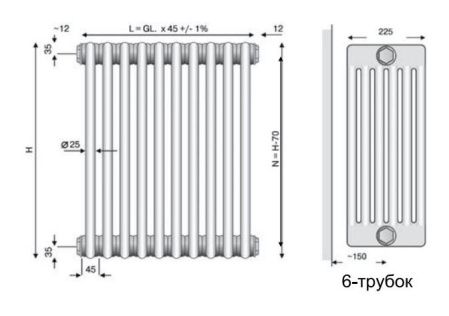 Стальной радиатор Arbonia 6200 24 секции х24