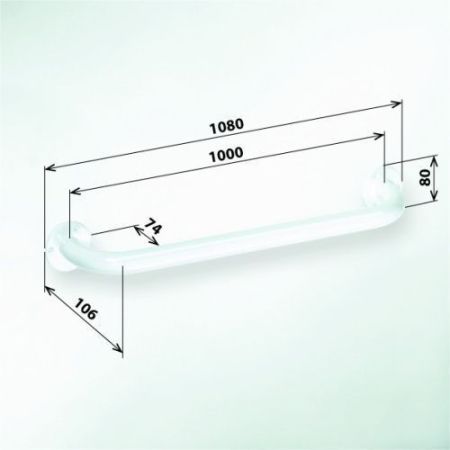 HELP Поручень 1000мм, белый, артикул 301101004