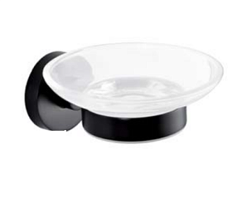 Мыльница DARK стеклянная 110x55x125мм, черный