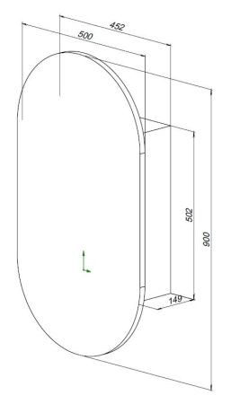 Зеркальный шкаф Aquanet Монте 50 белый, с LED подсветкой, артикул 00344787