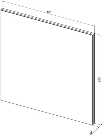 Зеркало Aquanet Гласс 80 белый LED, артикул 00274016