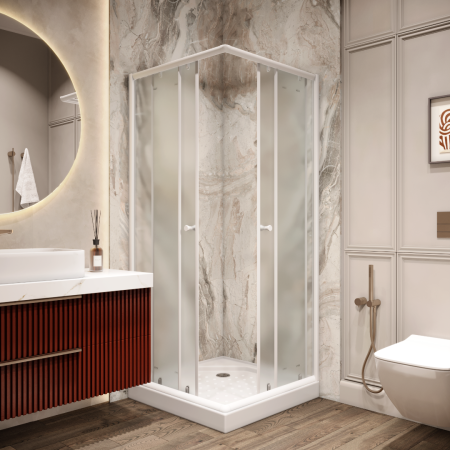 Уголок ZFQ81 душевой PARLY с поддоном (80х80х190)