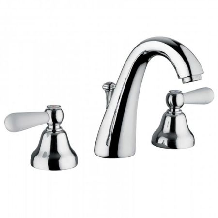 Bongio Oxford Lux Смеситель для раковины, цвет хром/белый фарфор, артикул 19501CR0L