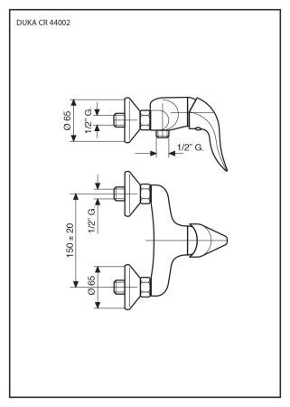 Смеситель Duka для душа, цвет золото