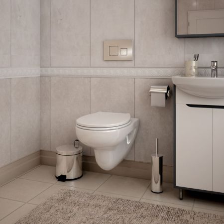 Унитаз подвесной Maretti Aria безободковый с микролифтом, AR10PBM80-844, белый, артикул AR10PBM80-844