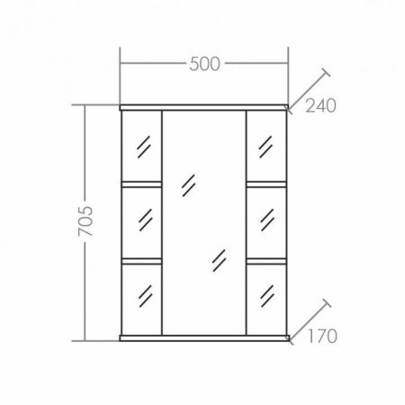 Зеркальный шкаф СаНта Герда 50 101018 с подсветкой, цвет белый