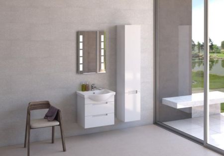 Шкаф пенал SanVit Палома 32 ppal с фактурой под дерево подвесной Венге, артикул ppal