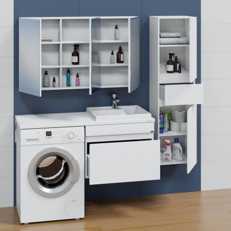 Тумба "Марс 69" 1 ящ, подвесная (ум. Юпитер 1300*500 литой мрамор), артикул 700317