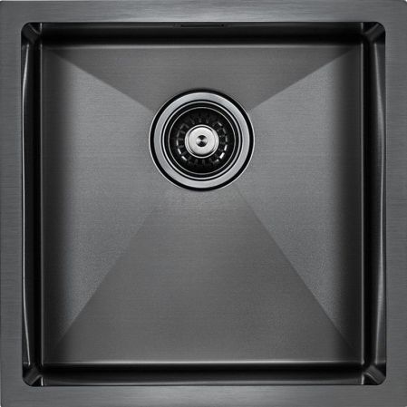 Кухонная мойка Paulmark Aller 44 PM904444-GM Вороненая сталь, артикул PM904444-GM