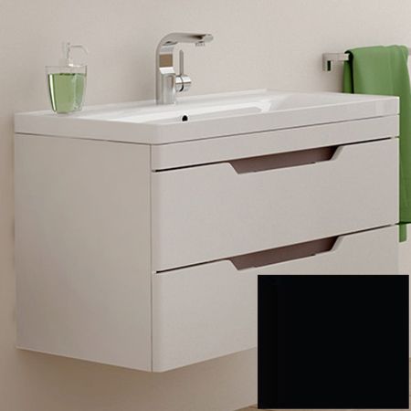 Тумба с раковиной SanVit Степ 90 kstep90 в цвете Ral подвесная Черный глянец, артикул kstep90