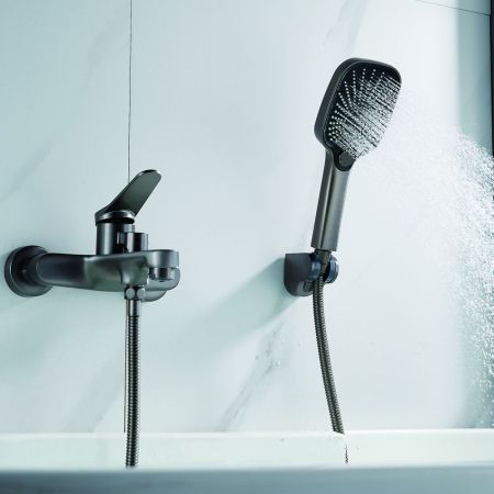 Смеситель для ванны Shevanik S6202T, оружейная сталь, артикул S6202T