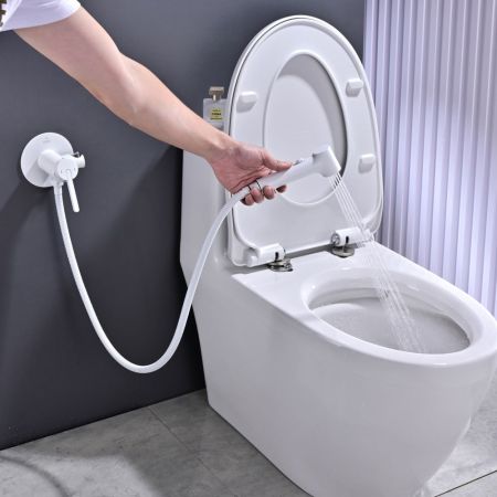 Гигиенический душ со смесителем Rose R235C, белый