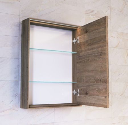 Зеркальный шкаф Raval Frame 60 с подсветкой Белый, артикул Fra.03.60/W