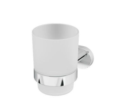 A7434300 Sense L, Стеклянный стакан с настенным держателем, хром A7434300 Sense L, Стеклянный стакан с настенным держателем, хром
