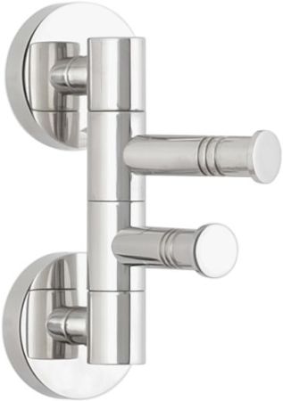 Полотенцедержатель, Сунержа, ВЕЕР, двойной, поворотный, ширина, мм-88, глубина, мм-50, высота, мм-136, тип установки-настенный, материал-нержавеющая сталь, цвет-золото