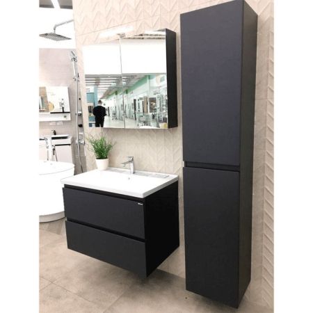 Зеркальный шкаф Orans 100 BC-4023-1000 с подсветкой Бархатистый черный