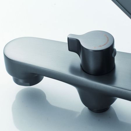 Смеситель для ванны Shevanik S6202T, оружейная сталь, артикул S6202T