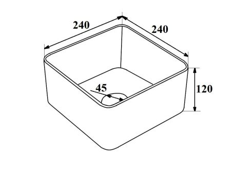 Умывальник Runo мебельный 24 квадратный UNO (00-00001355), артикул 00-00001355