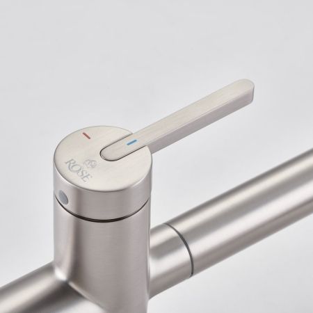 Смеситель для кухни с подключением фильтра для воды Rose R458L, сатин, артикул R458L