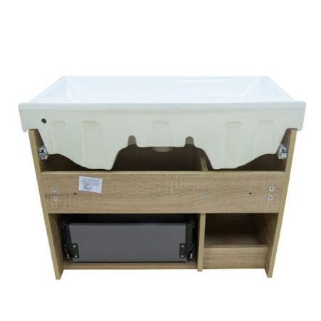 Тумба с раковиной Comforty Тромсе 80 4142219 подвесная Дуб сонома