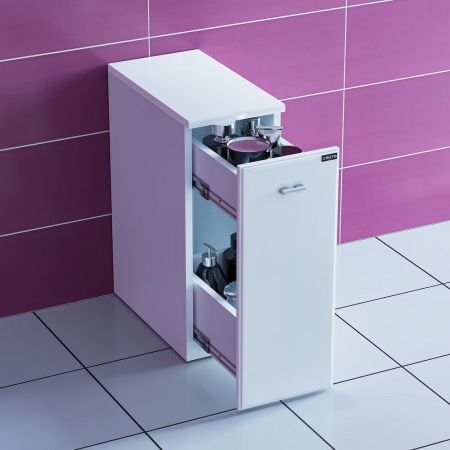 Тумба Санта Омега ТН-22, 307003, 1+1 ящика, напольная, белый