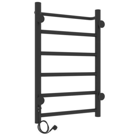 Полотенцесушитель электро "Прайм ЧКЧ П6 400*600", черный матовый, правый, артикул 73207593