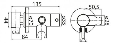 Смеситель для гигиенического душа CZR-DA1, артикул CZR-DA1-NOP