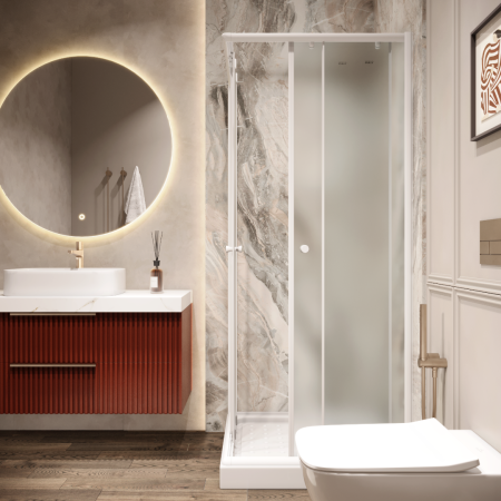 Уголок ZFQ81 душевой PARLY с поддоном (80х80х190)